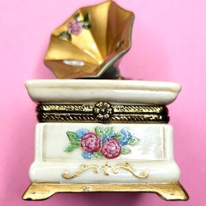 Gold and Cream Ornate Trinket Box